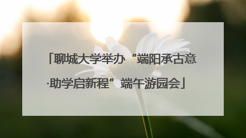聊城大学举办“端阳承古意·助学启新程”端午游园会
